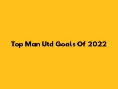 Top Man Utd Goals Of 2022